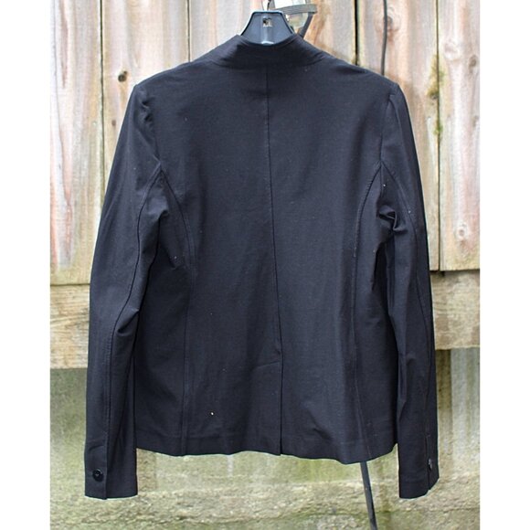 New w/Tags - Eileen Fisher Stretch Crepe Stand Collar Jacket, Blazer Med - Picture 2 of 12